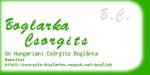 boglarka csorgits business card