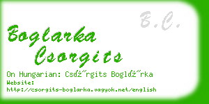 boglarka csorgits business card